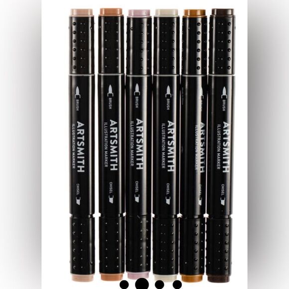 ARTSMITH Dual Tip Illustration Markers 6 pc - Portrait - Picture 3 of 7